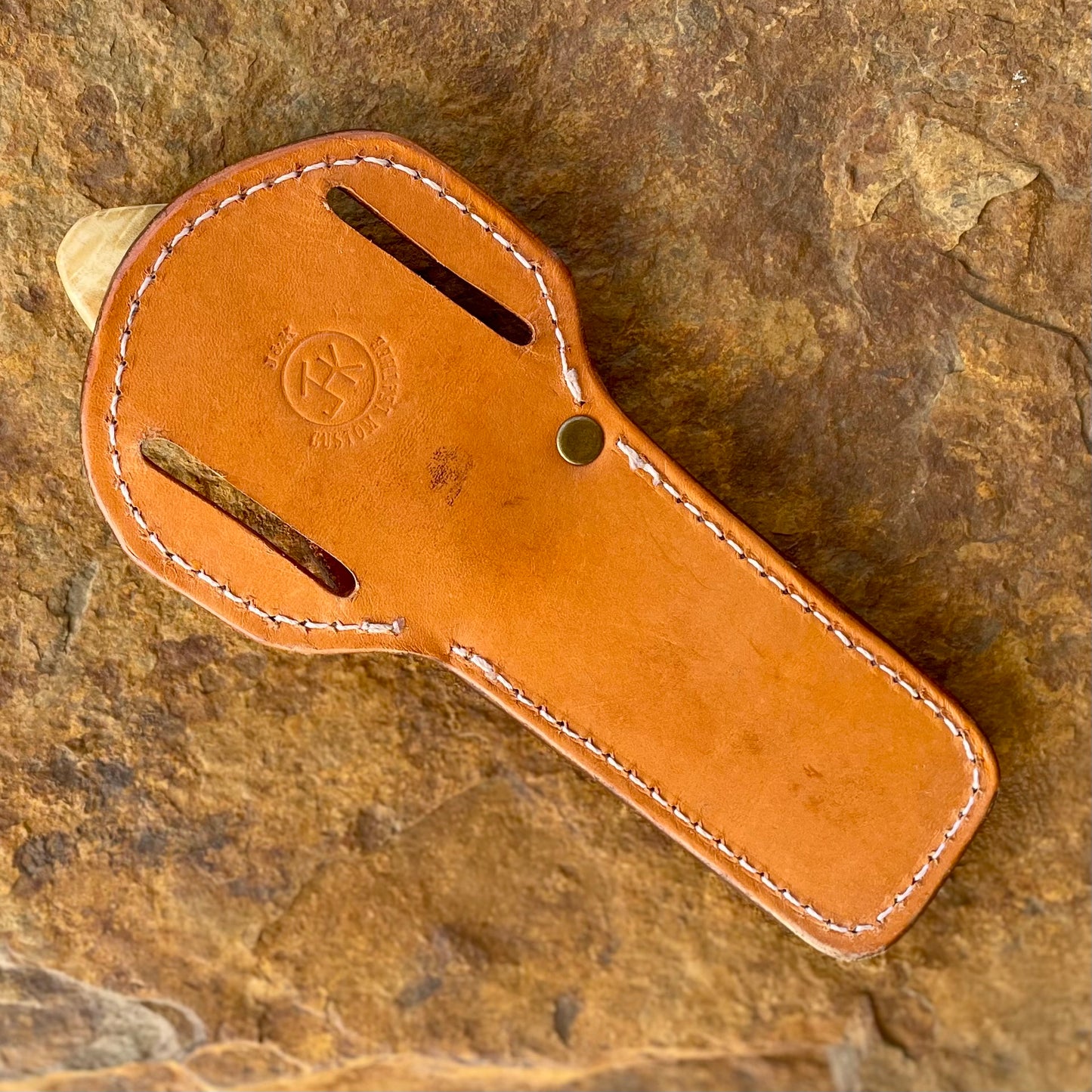 Bull Cutter in Damascus w/ Box Elder Burl