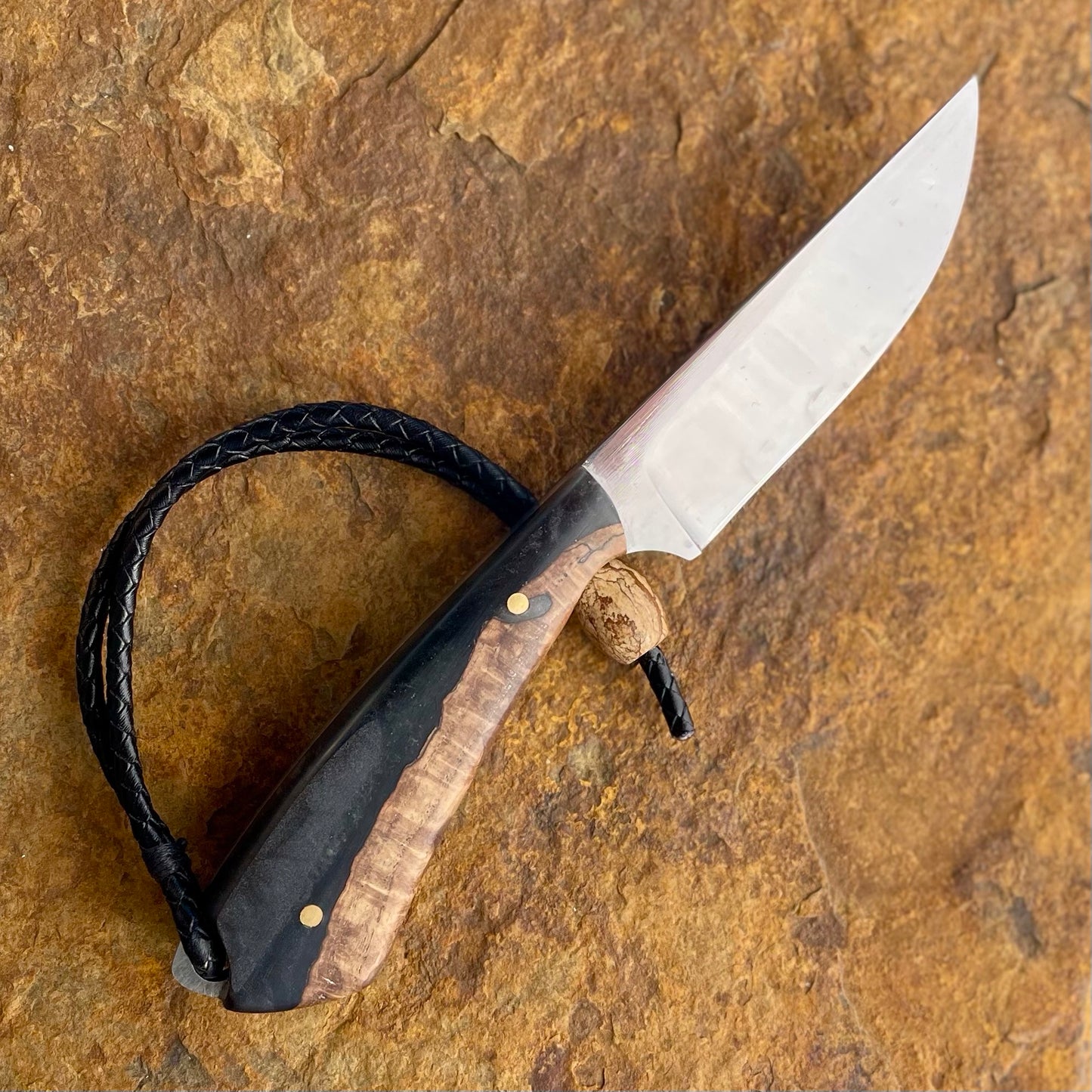 Hunter in 1095 w/ Oak Burl Black Resin