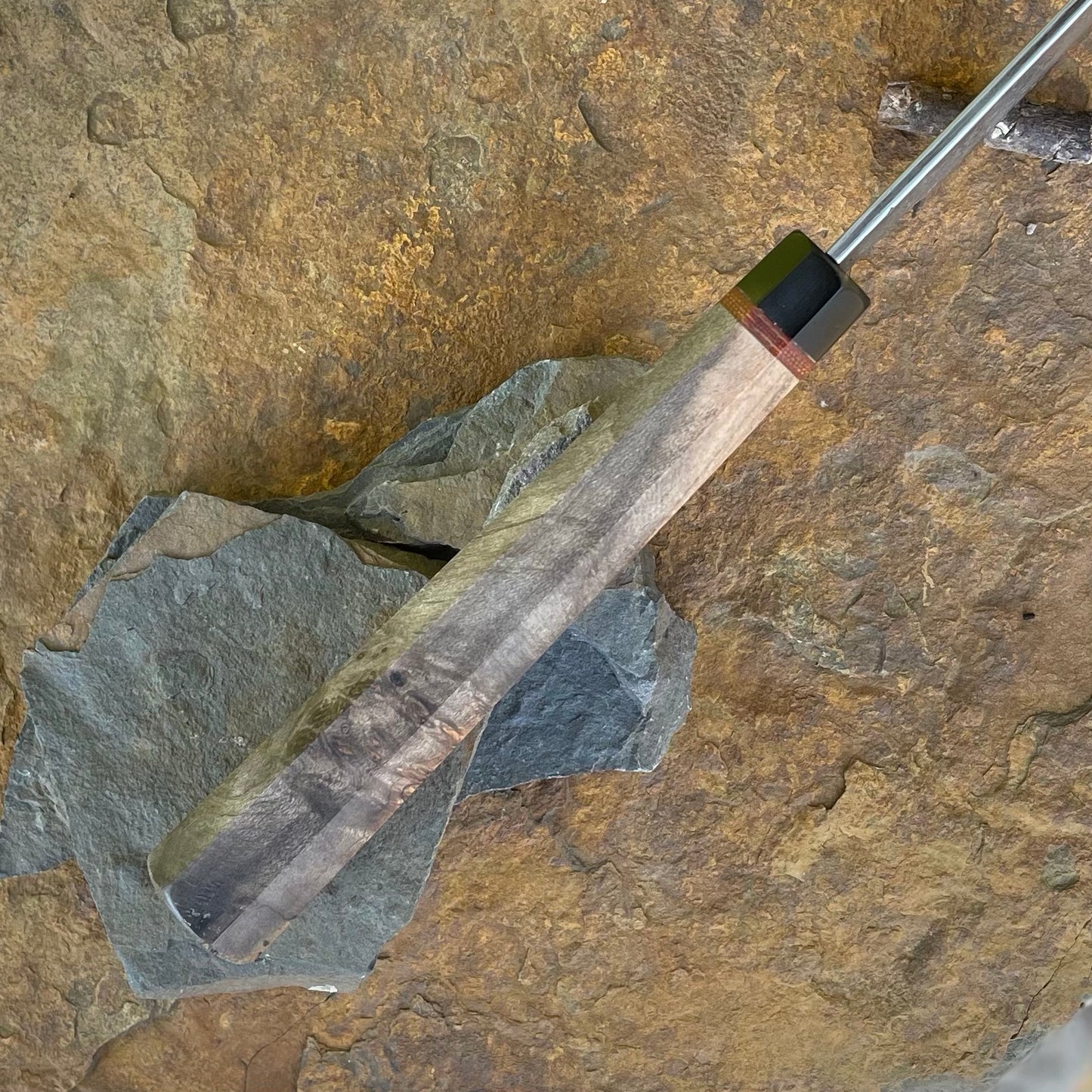 Forged Gyuto in Procut w/ Wa Spalted Walnut Burl