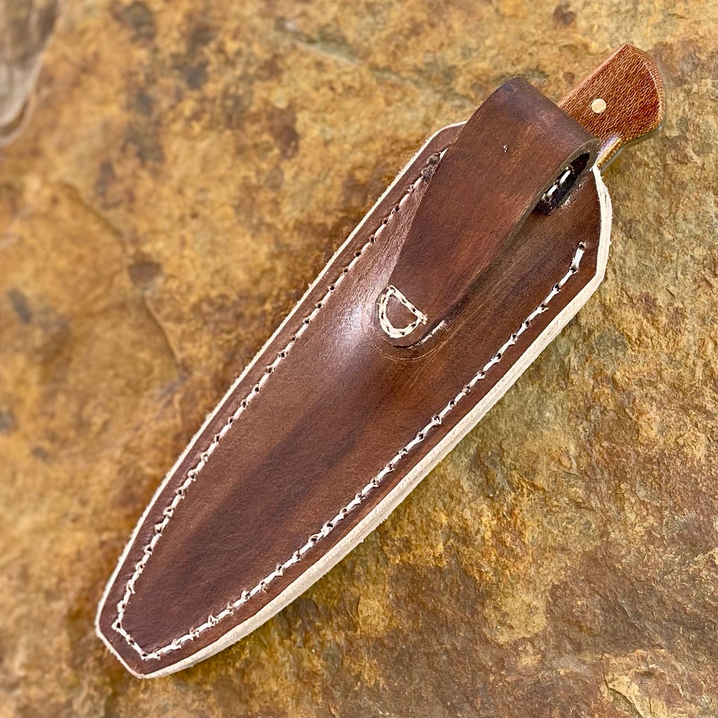 Skinner/EDC Caper in Nitro V w/ Crosscut Micarta