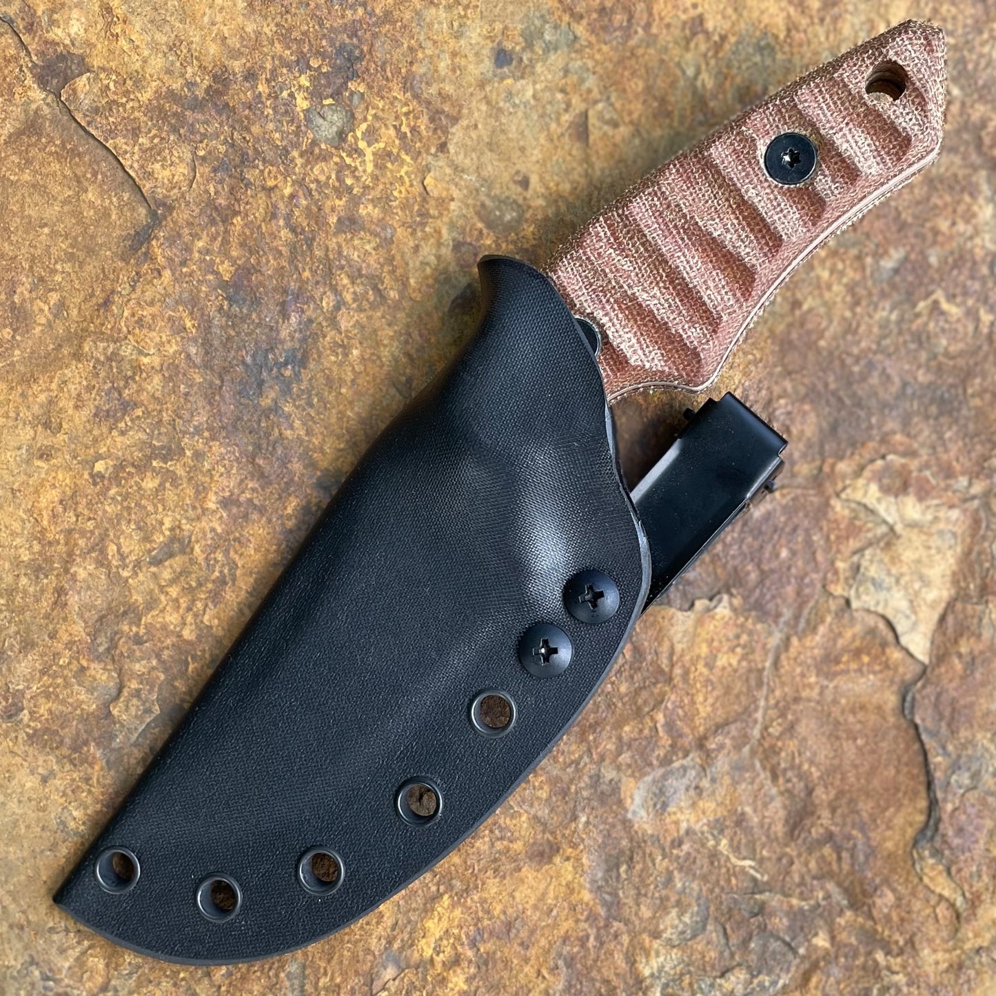 Chupacabra in 80CrV2 Tan Cerakote - Natural