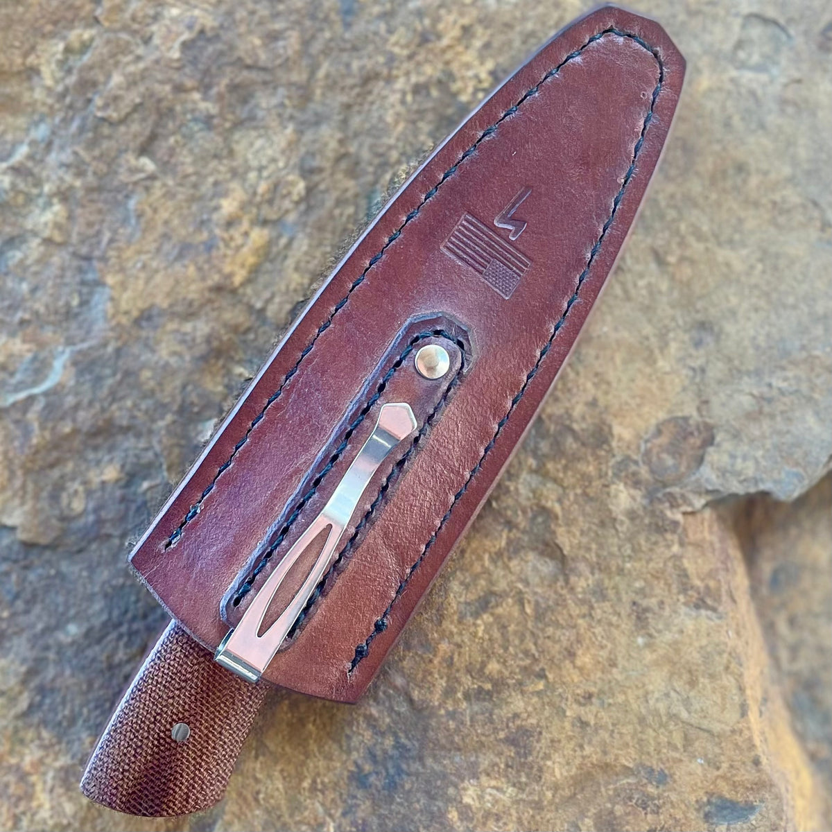 Fixed Blade Pocket Knife in Nitro V w/ Micarta
