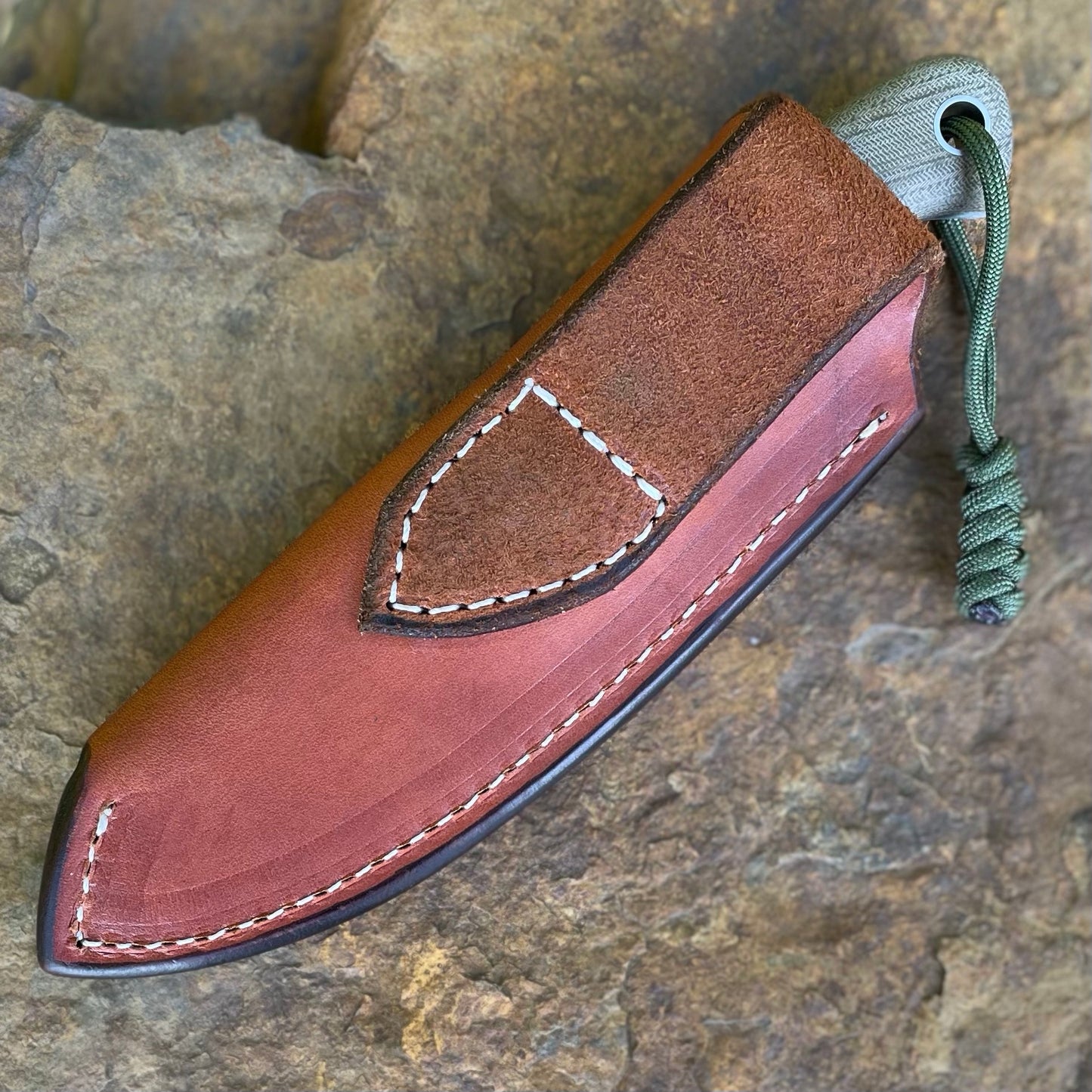 Trapper in Nitro-V w/ Green Canvas Micarta