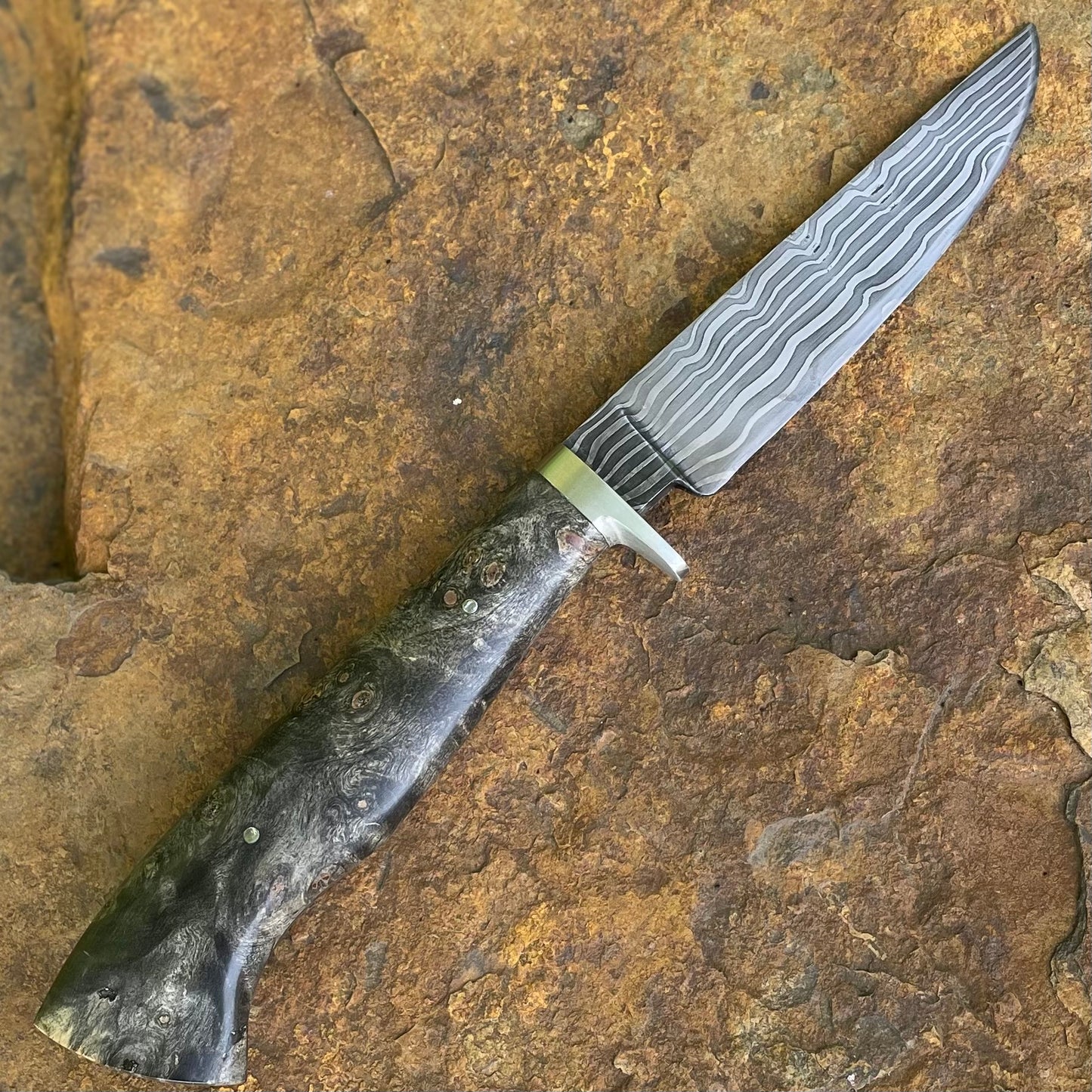 Damascus Hunter w/ California Buckeye Burl