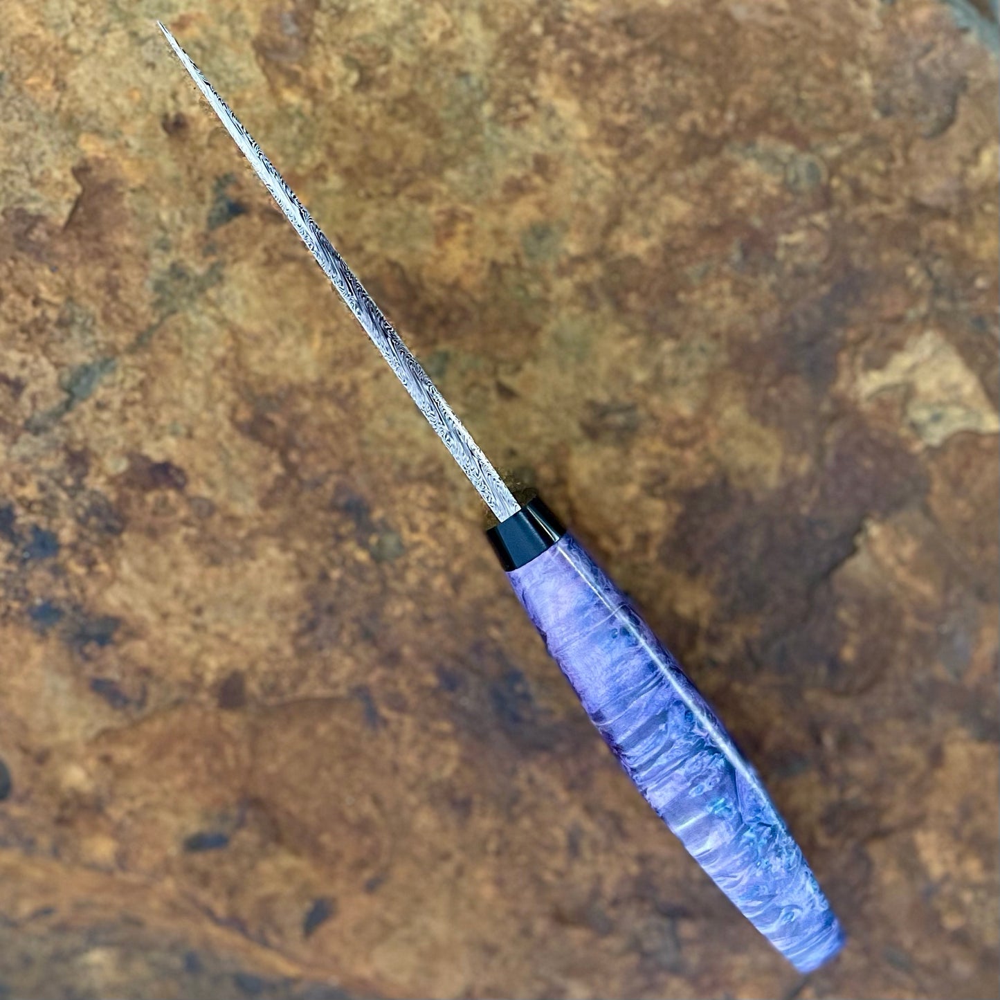 Damascus Hunter w/ Purple Maple Burl