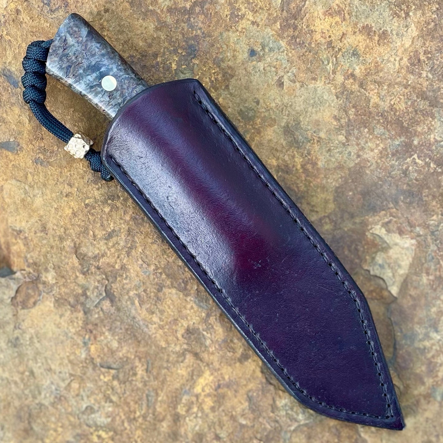 Harpoon EDC in 1075 w/ Maple Burl-Charcoal