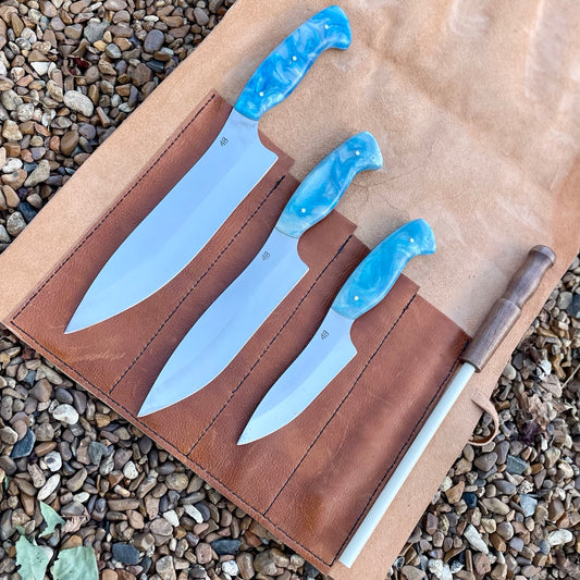 Kitchen Set in 1095 w/ Blue & Silver Swirl