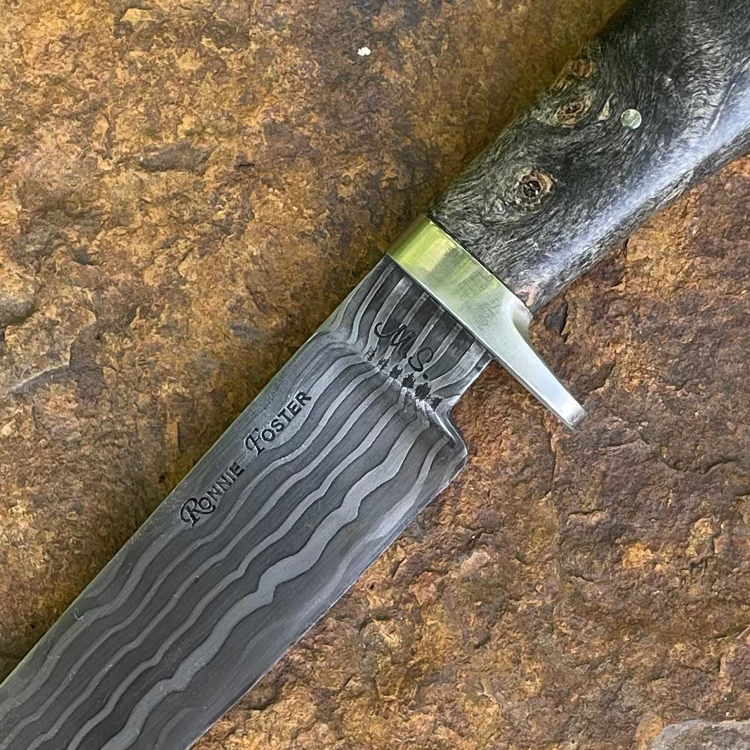 Damascus Hunter w/ California Buckeye Burl