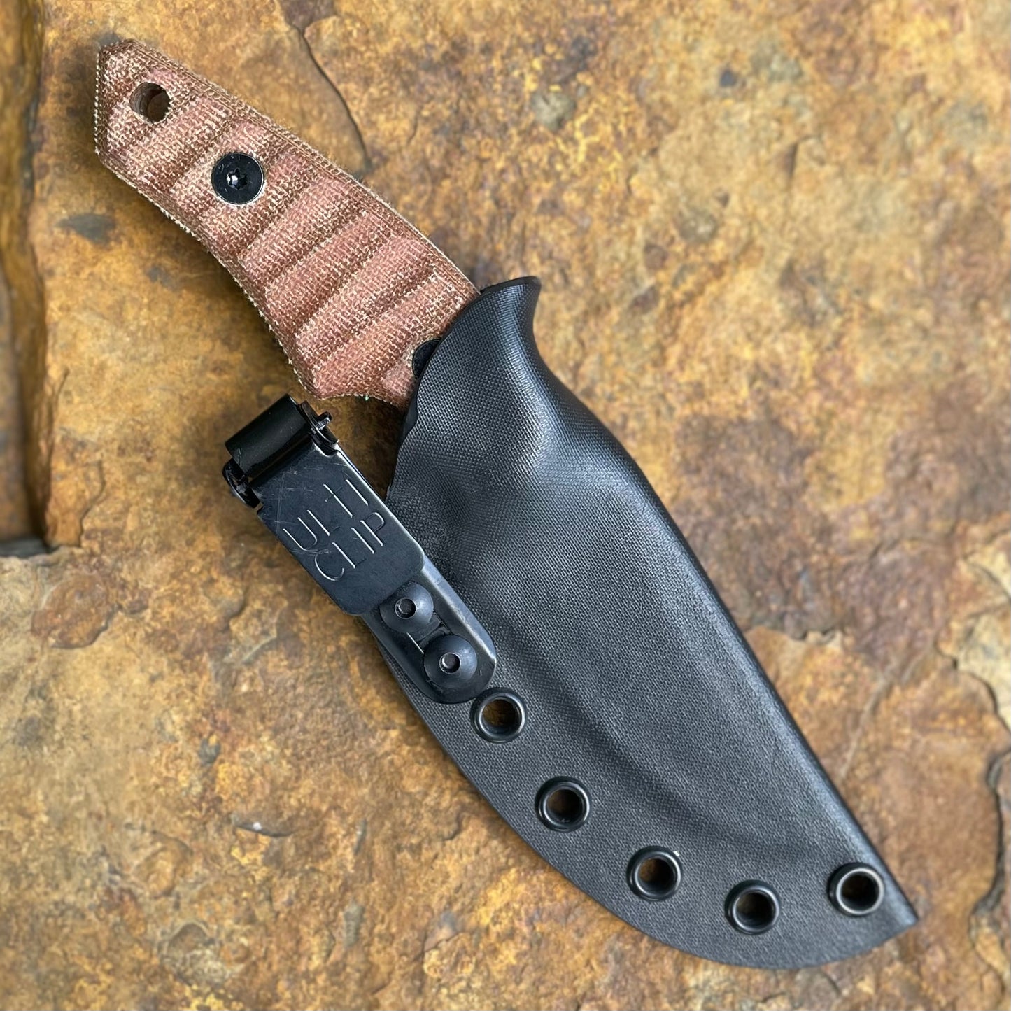 Chupacabra in 80CrV2 Tan Cerakote - Natural