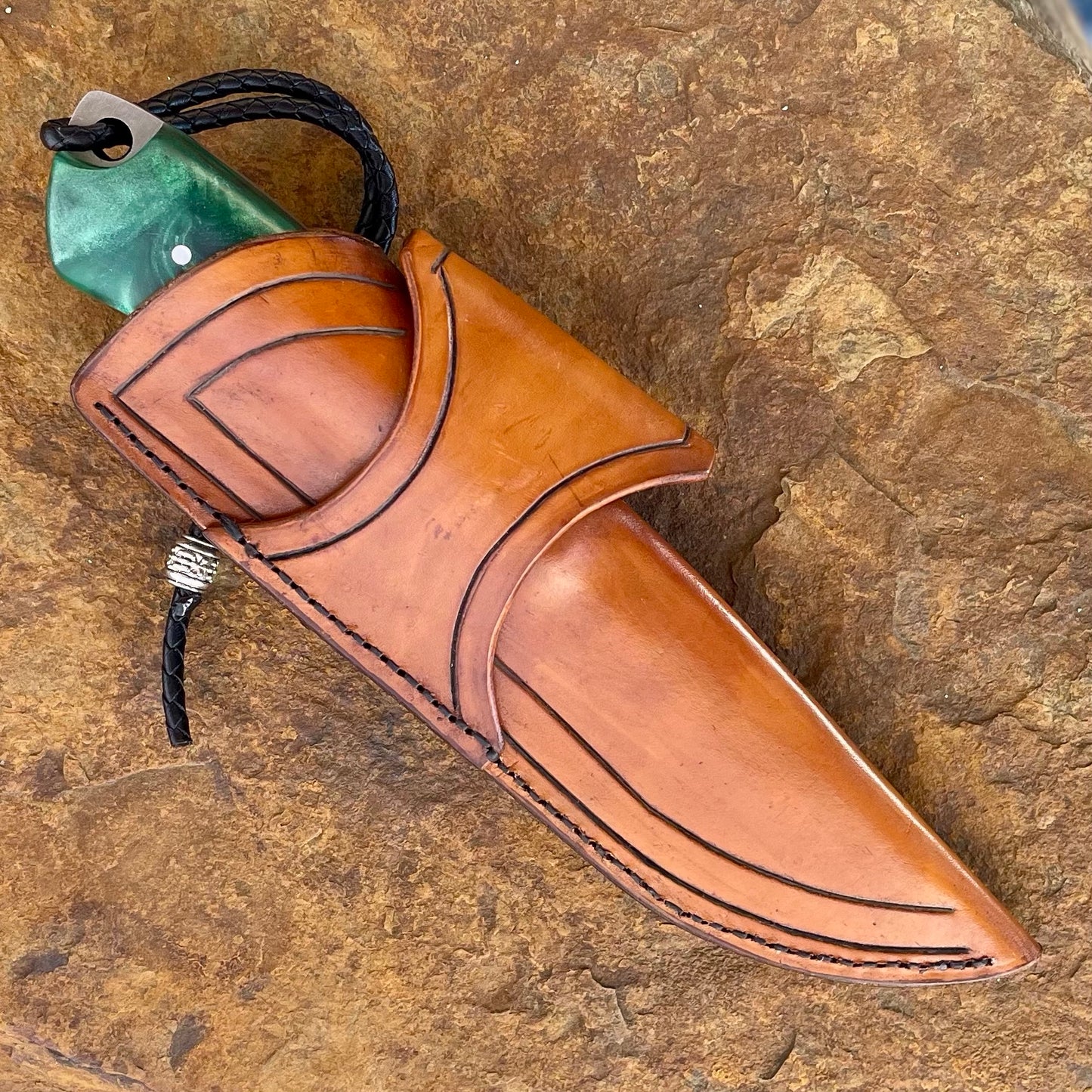 Hunter in 1095 w/ Green Swirl Resin