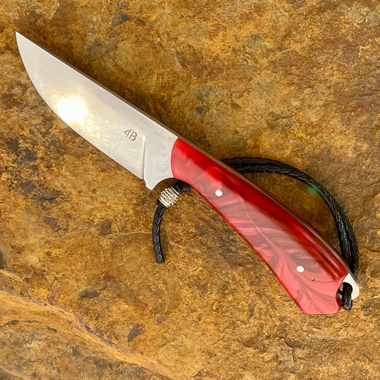 Hunter in 1095 w/ Red Swirl Resin