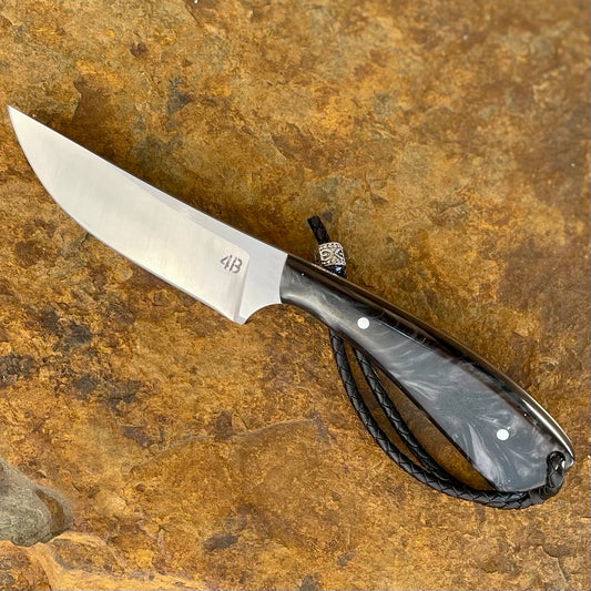 Hunter in 1095 w/ Smoke Swirl Resin