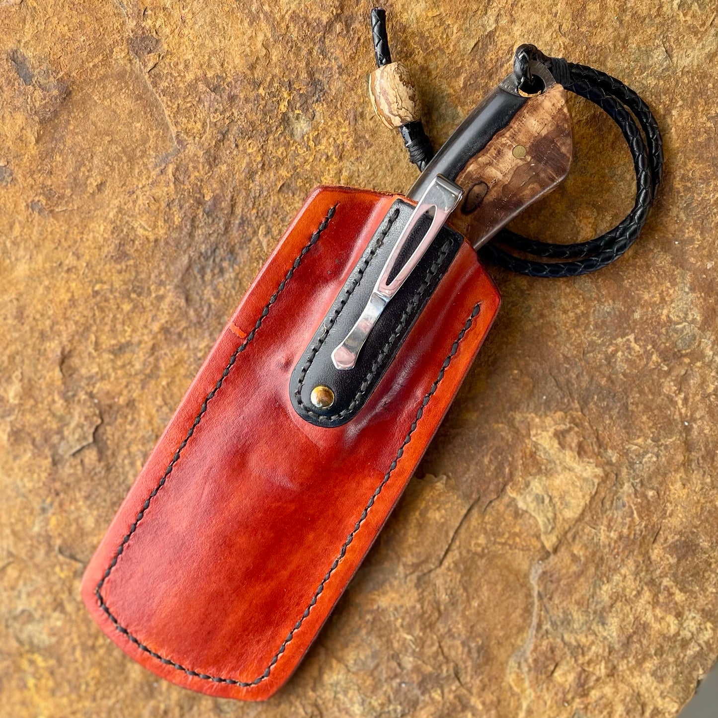Hunter in 1095 w/ Oak Burl Black Resin