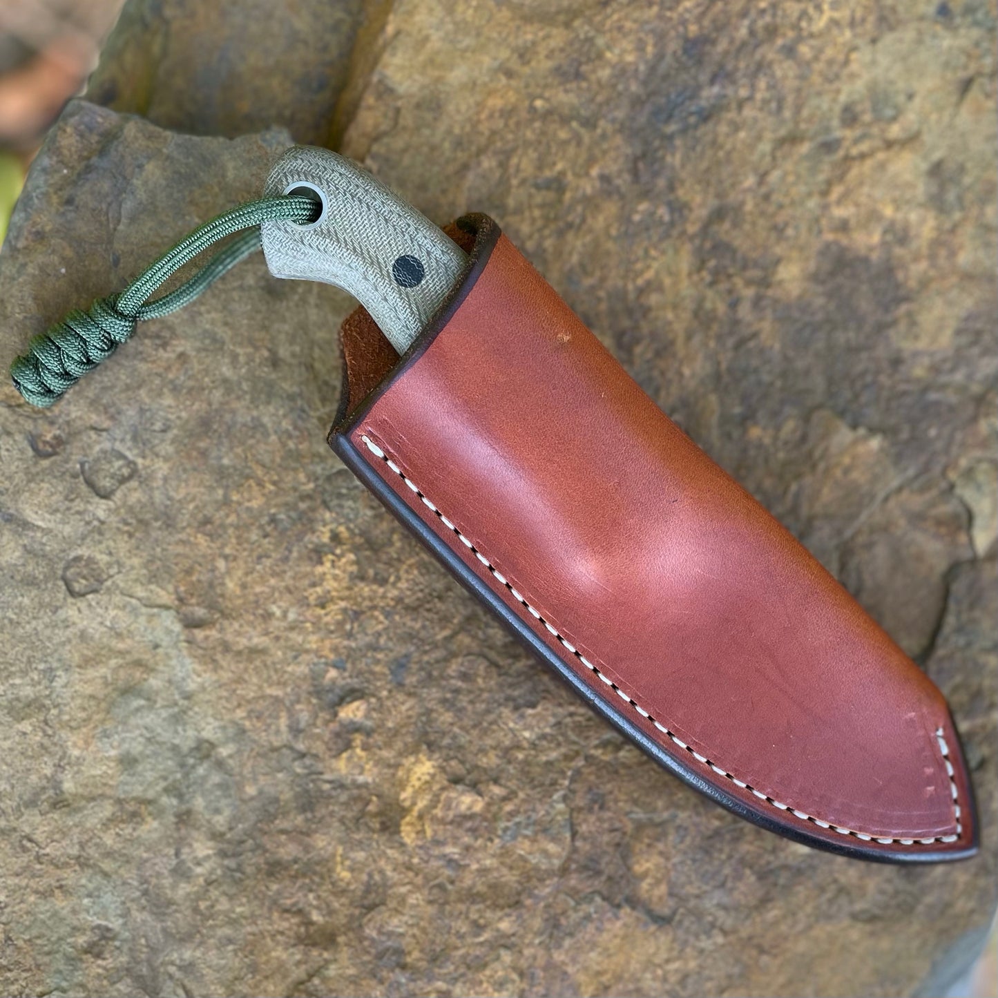 Trapper in Nitro-V w/ Green Canvas Micarta
