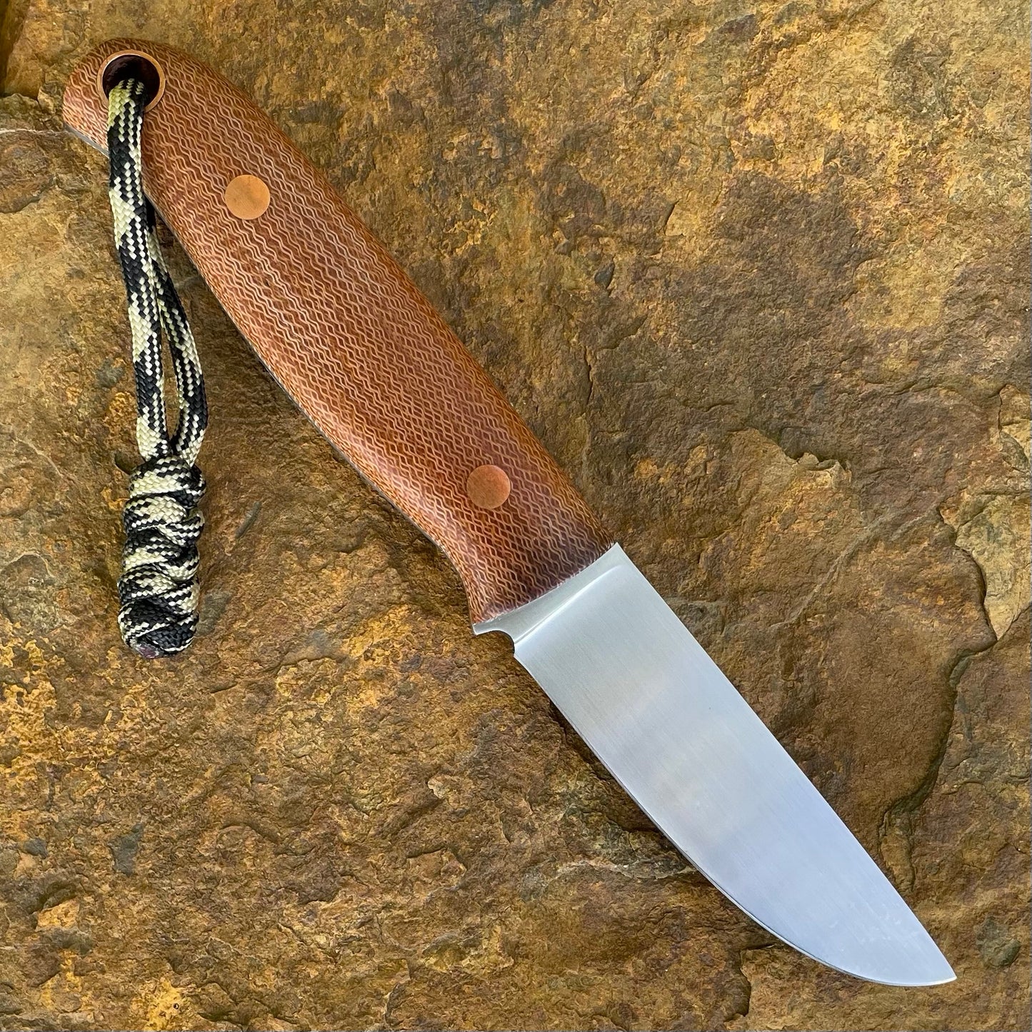 Backroads EDC in 8670 w/ Vintage Crosscut Micarta