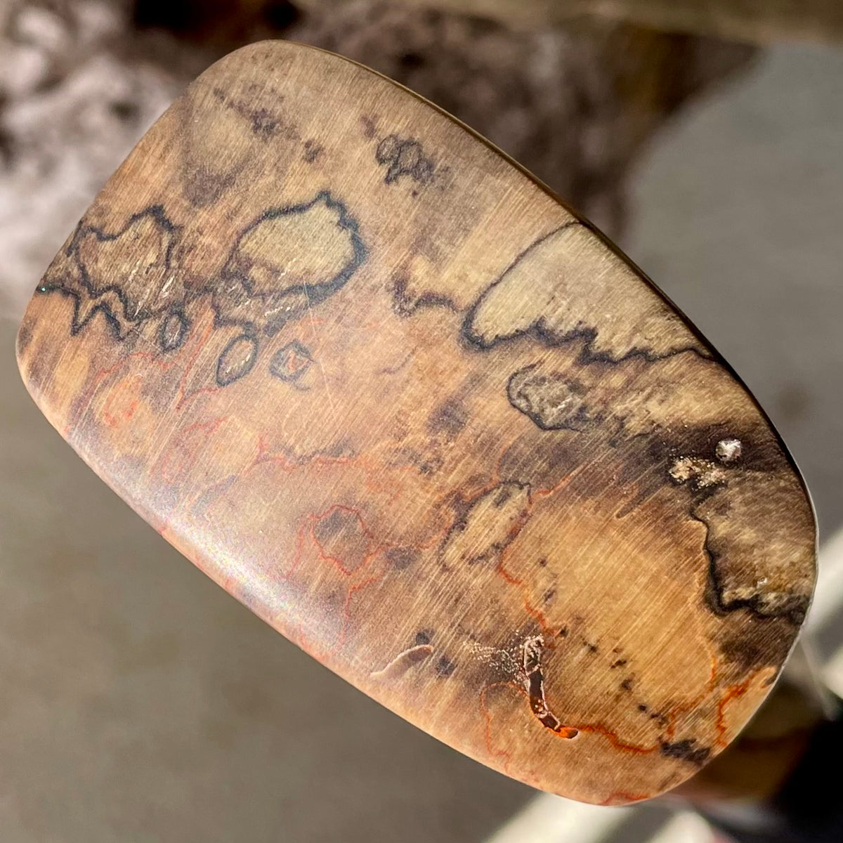 Mosaic Damascus Fighter w/ Spalted Hackberry