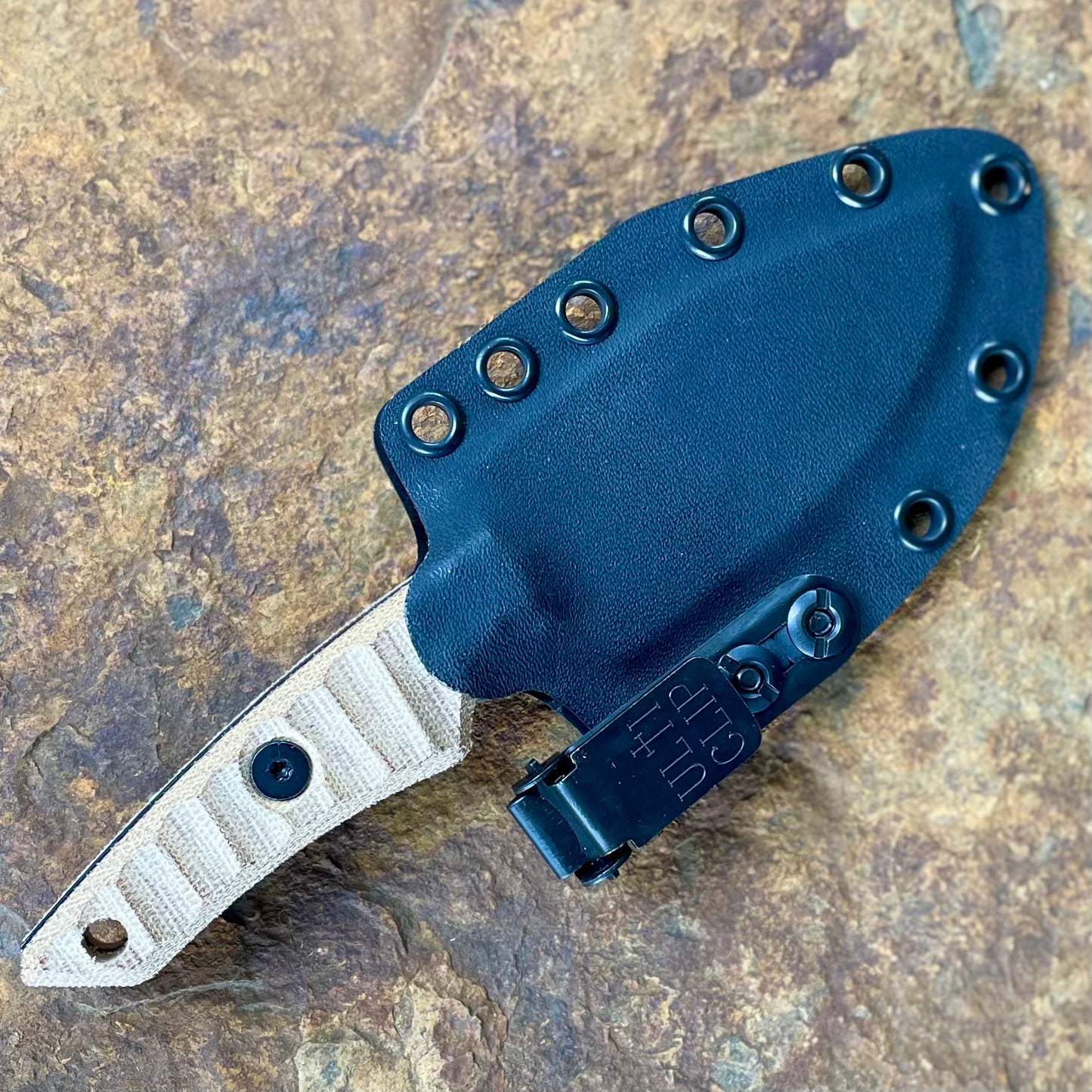Wendingo in 80CrV2 Blk/Tan Micarta