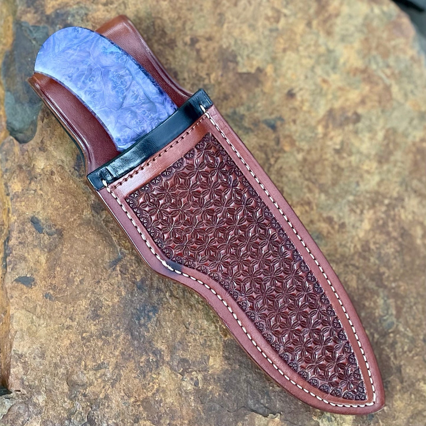 Damascus Hunter w/ Purple Maple Burl