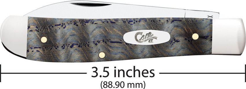 Case Cutlery Mini Trapper Blue Curly Oak