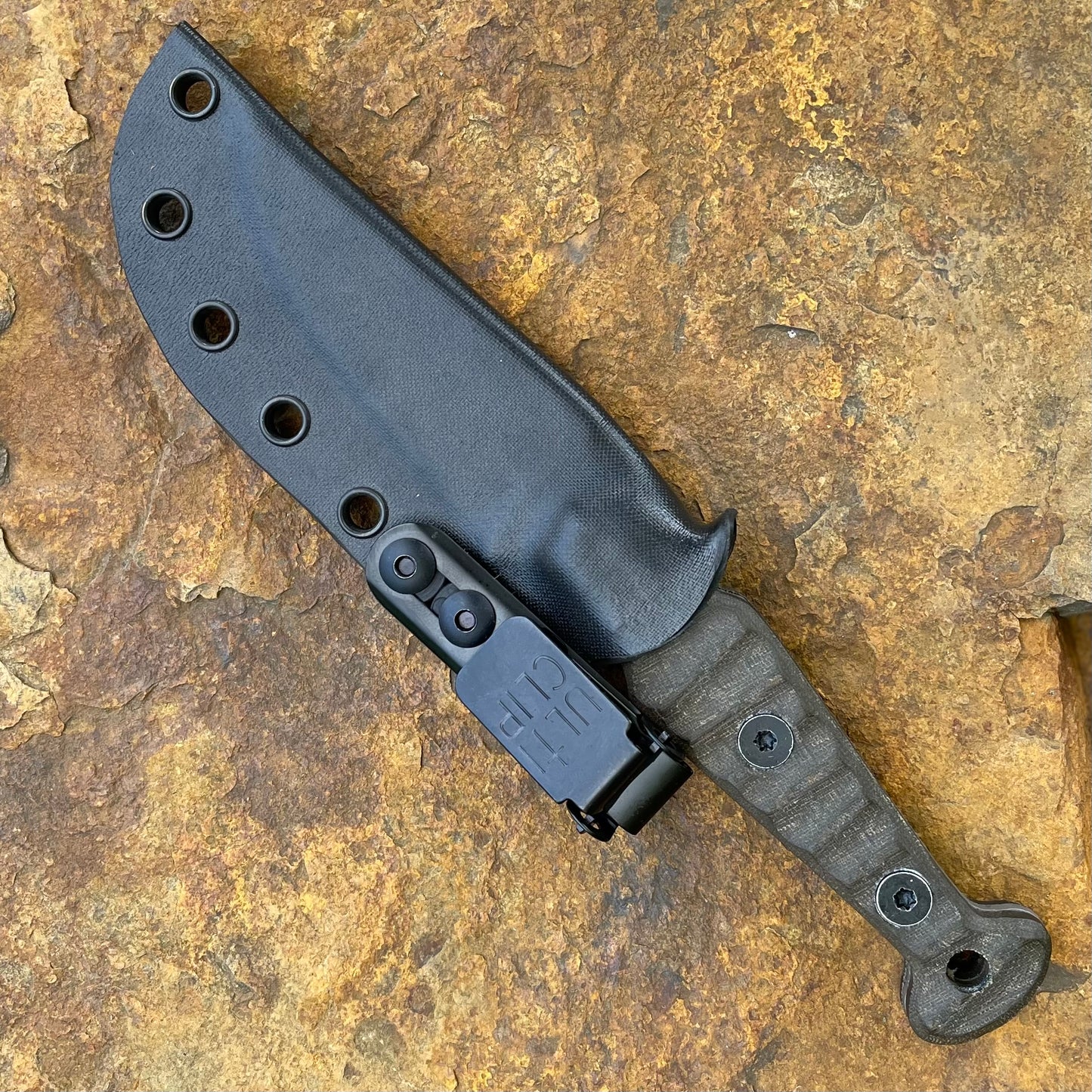 Jackalope in 80CrV2 FDE Cerakote - Green