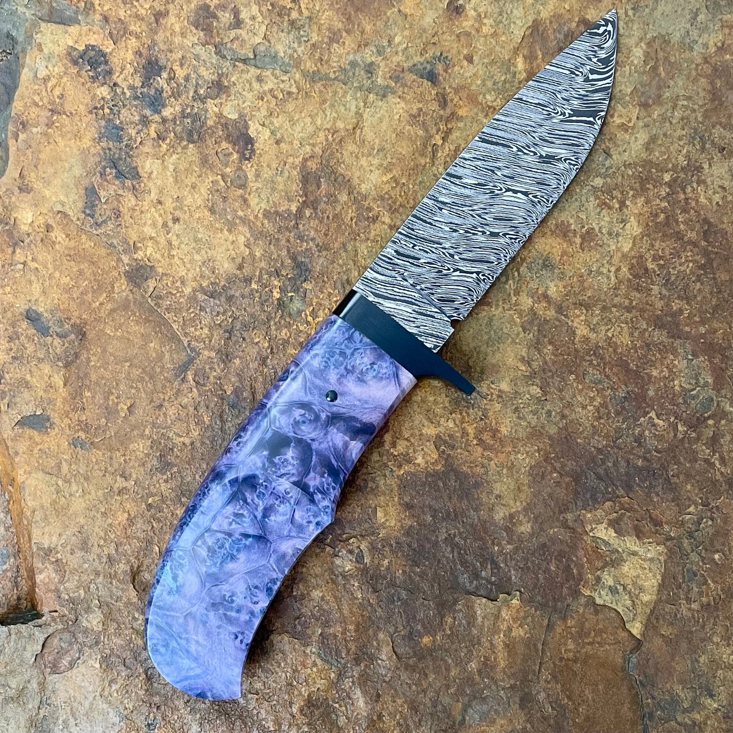 Damascus Hunter w/ Purple Maple Burl