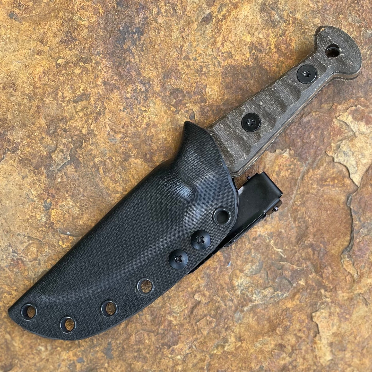 Jackalope in 80CrV2 FDE Cerakote - Green