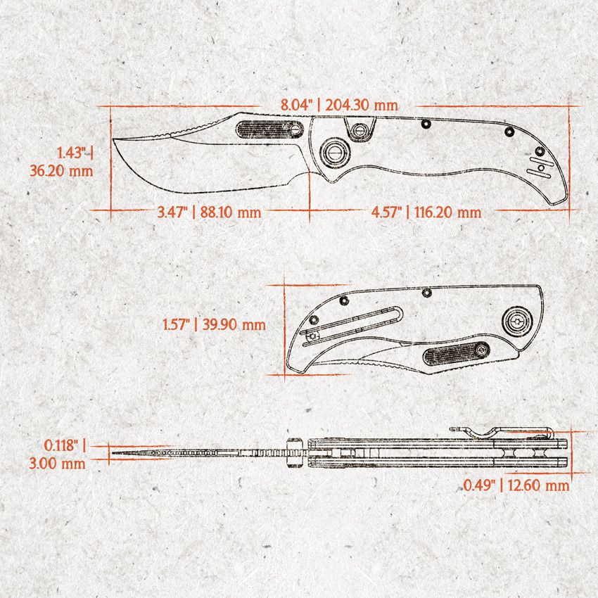 VOSTEED Naga Top Linerlock Ocean Mic/S35VN
