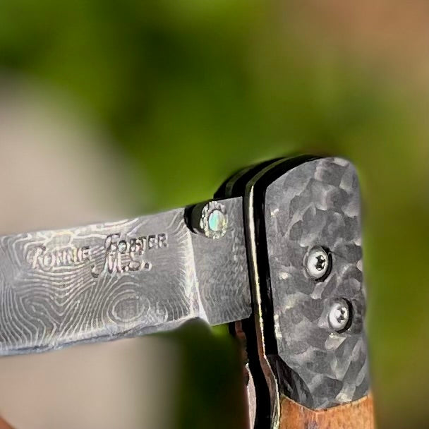 Small Damascus Folder w/ Oosik