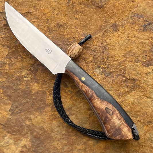 Hunter in 1095 w/ Oak Burl Black Resin