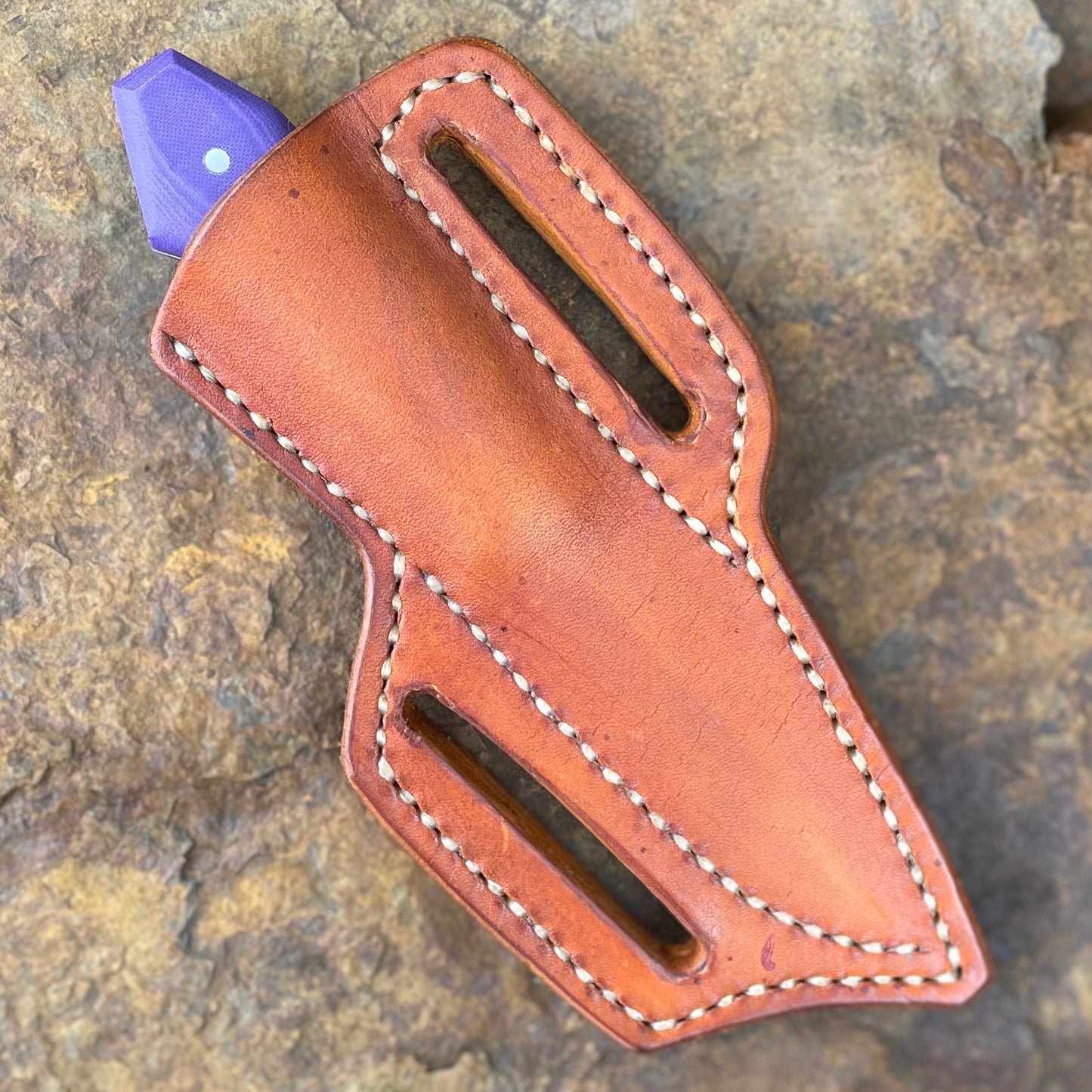Swedged Sharp Finger in AEBL w/ Purple Micarta