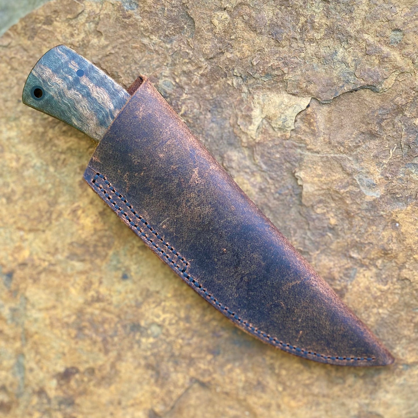 Bison in 52100 w/ Green Curly Maple