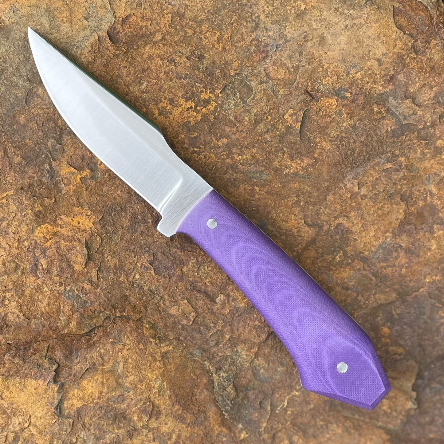 Swedged Sharp Finger in AEBL w/ Purple Micarta