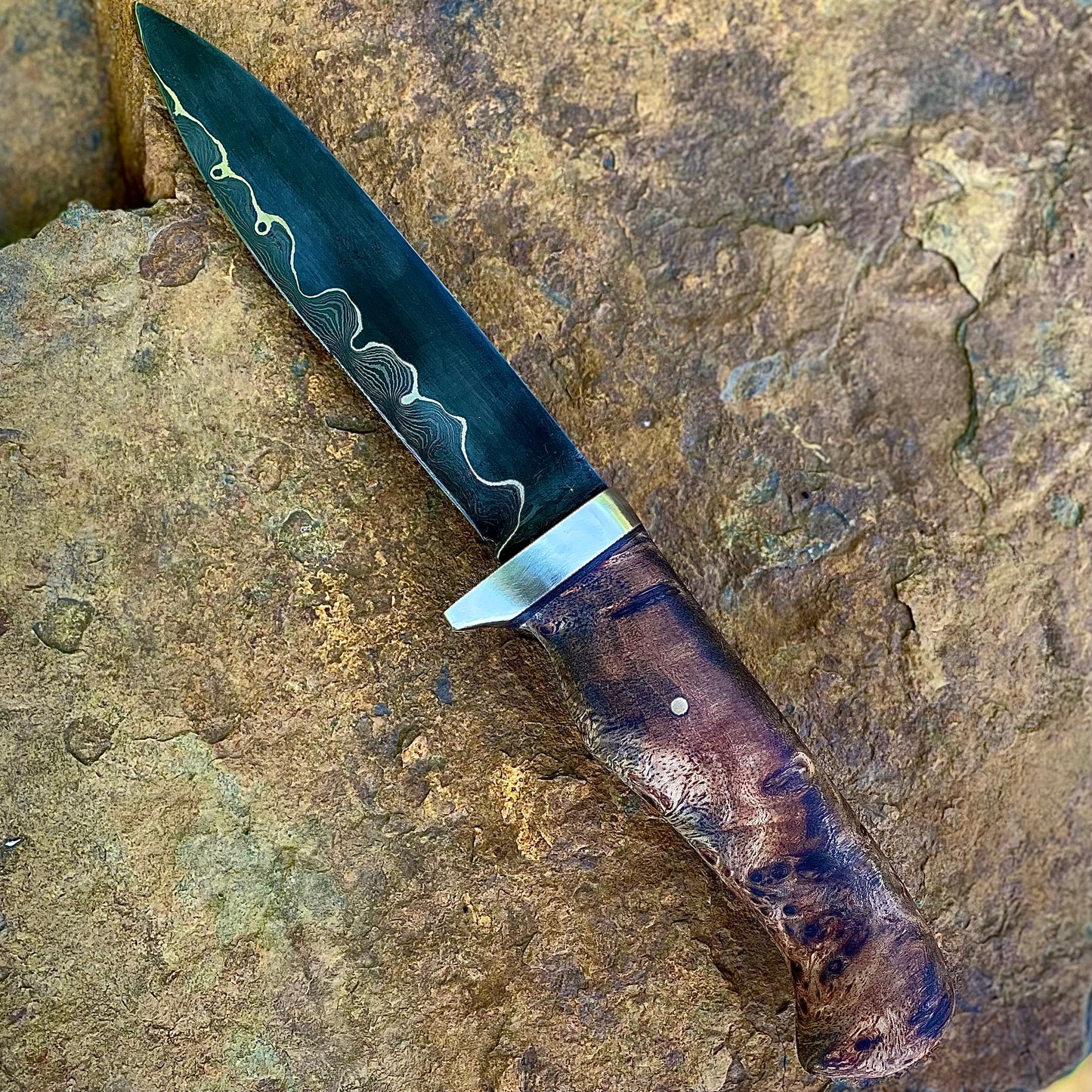 Forged Damascus Hunter w/ Maple