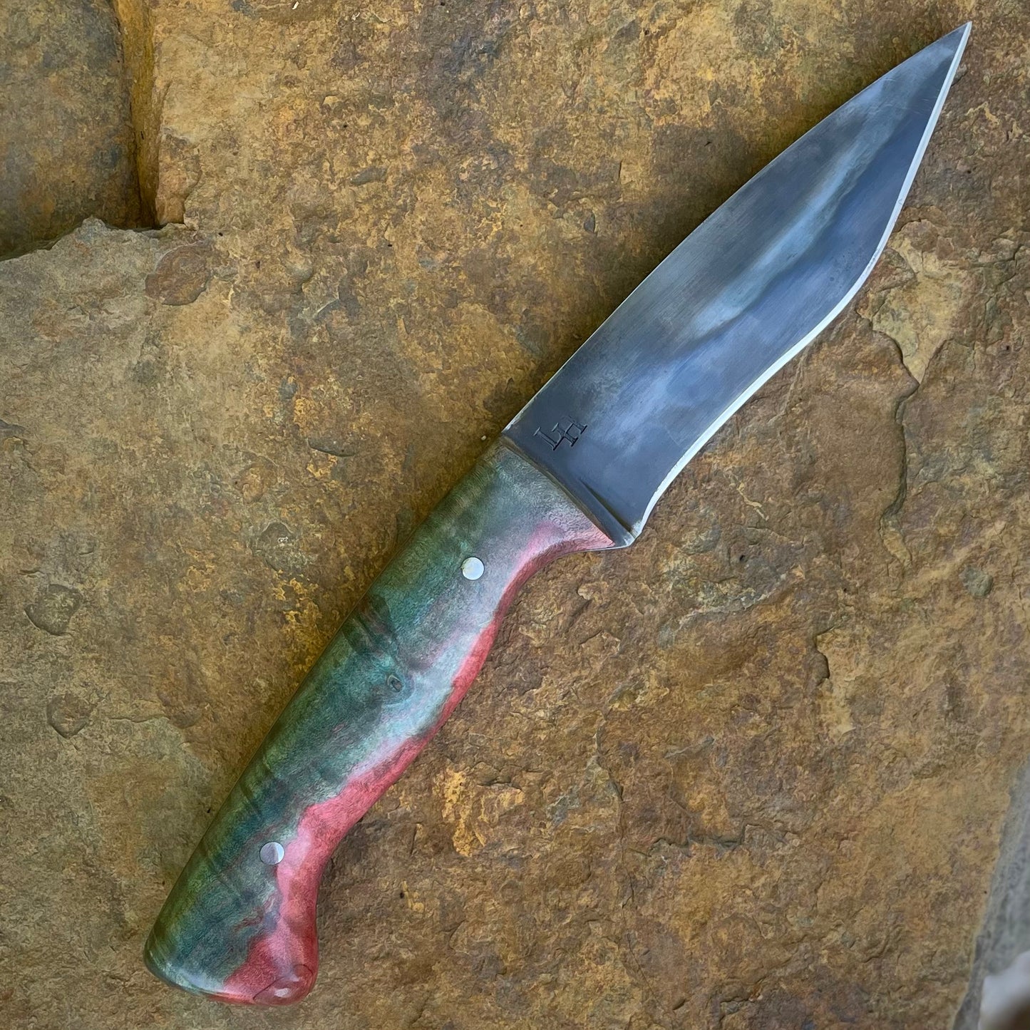 Forged Recurve Chopper in 1095 w/ Maple Burl