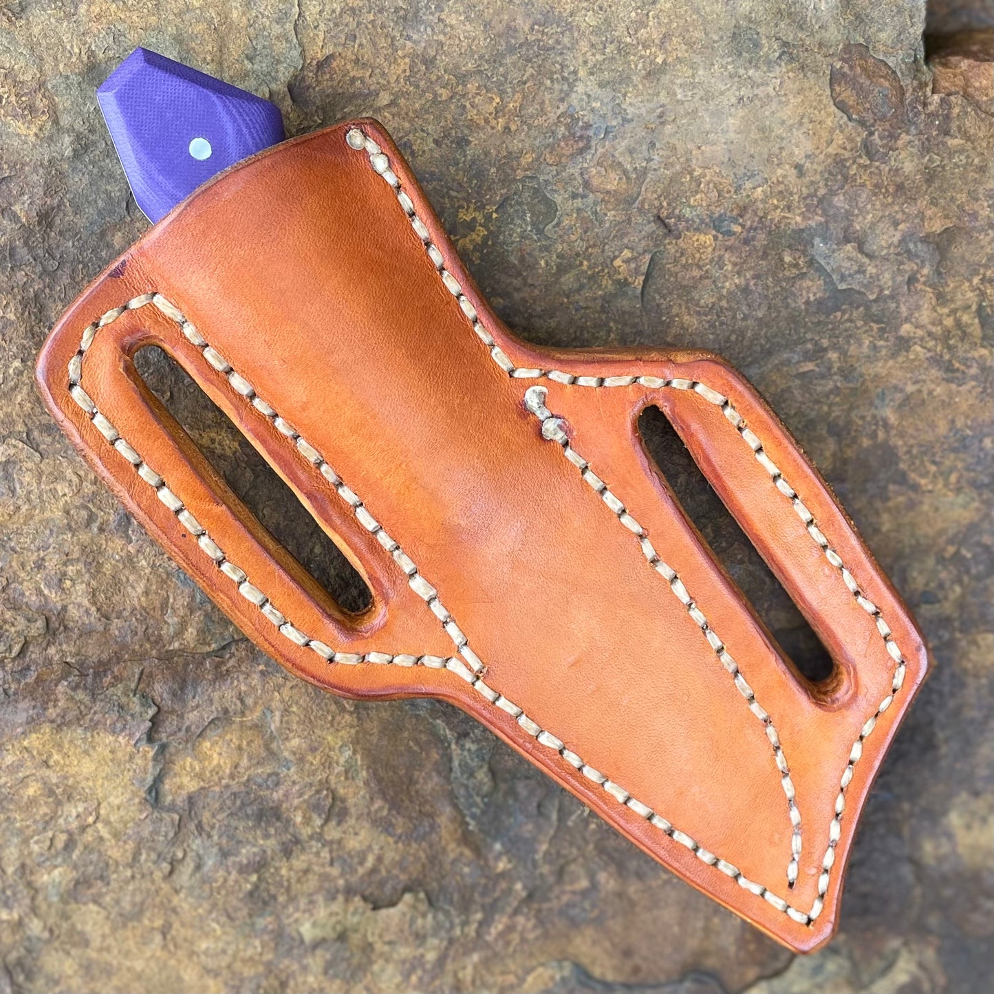 Swedged Sharp Finger in AEBL w/ Purple Micarta