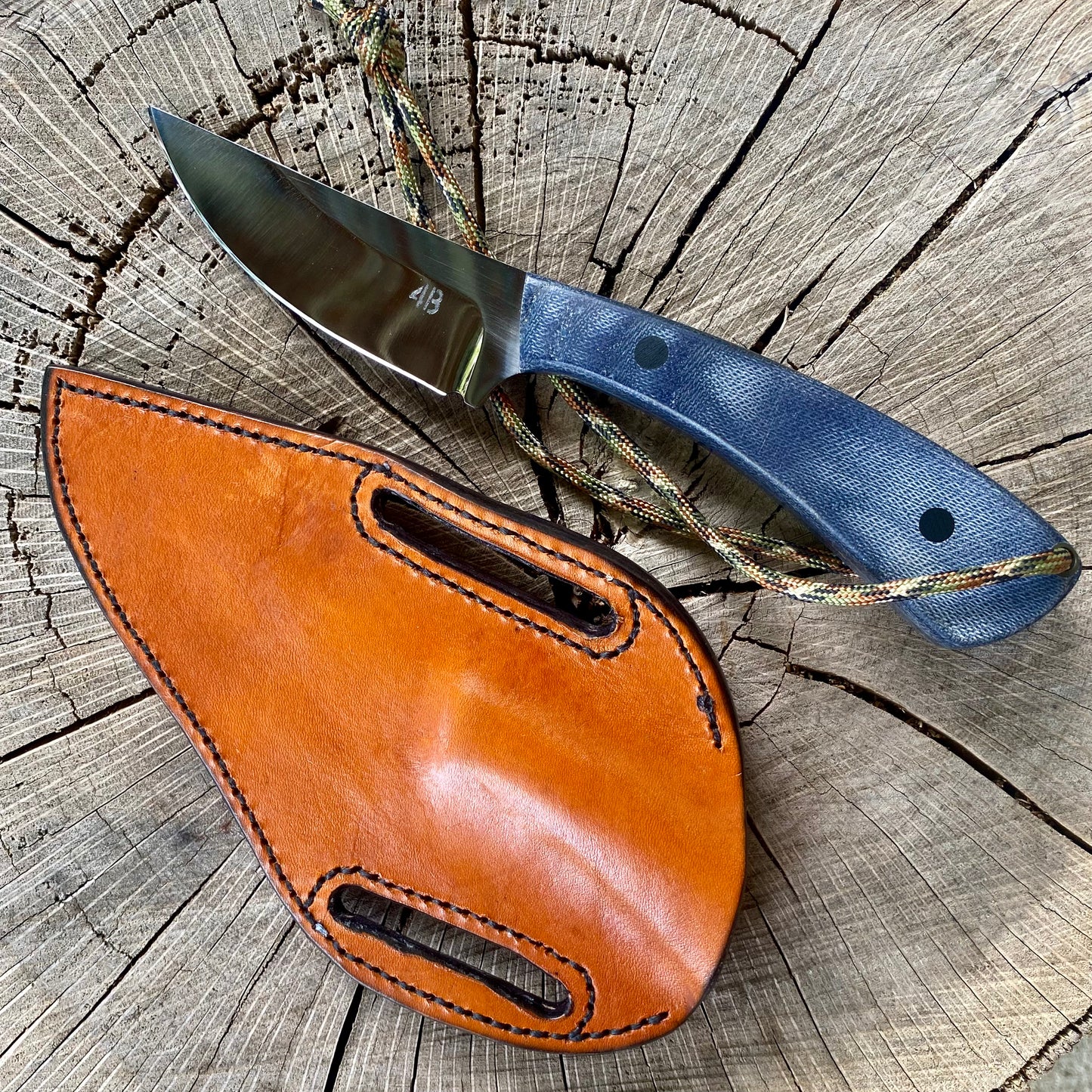 EDC in 1084 w/ Blue Jean Micarta