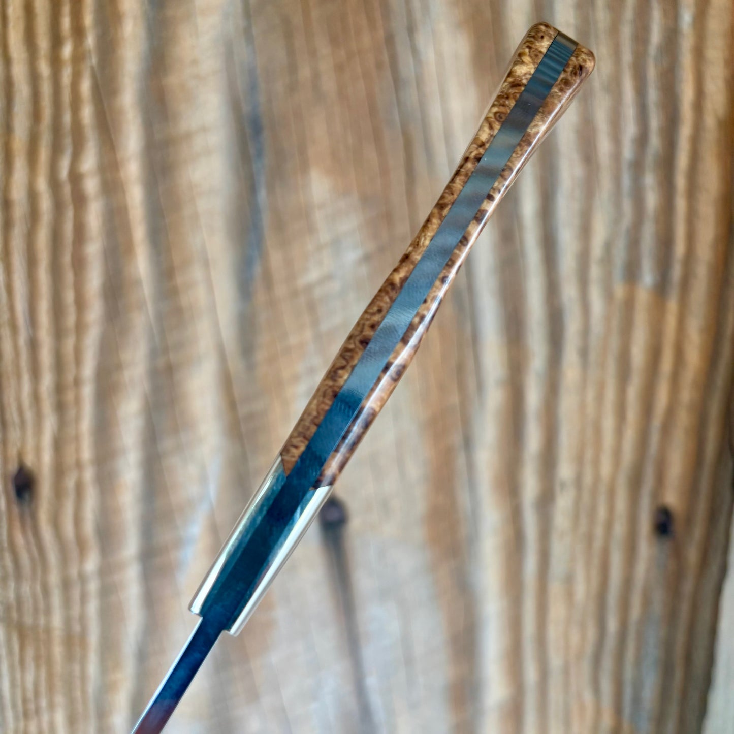 Hunter in 52100 w/ Black Ash Burl