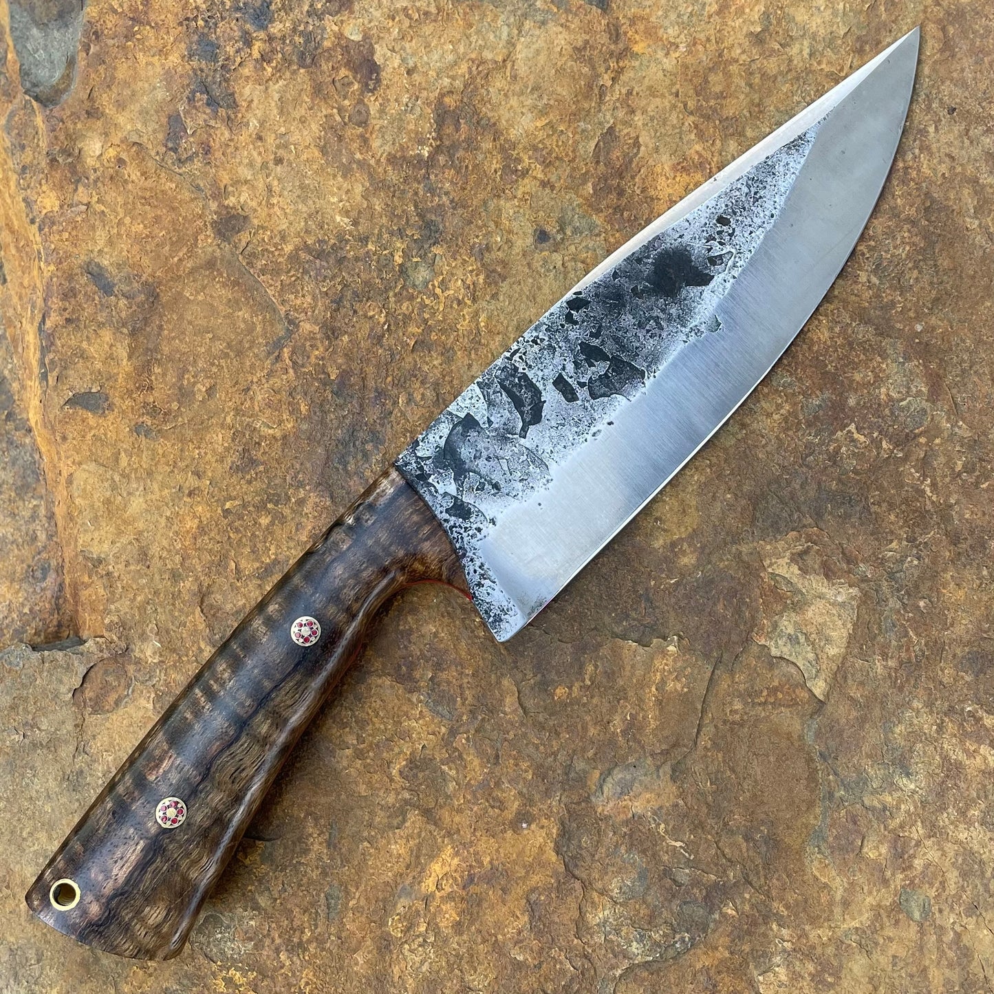 Forged Bowie in 8670 w/ Spalted Curly Mango