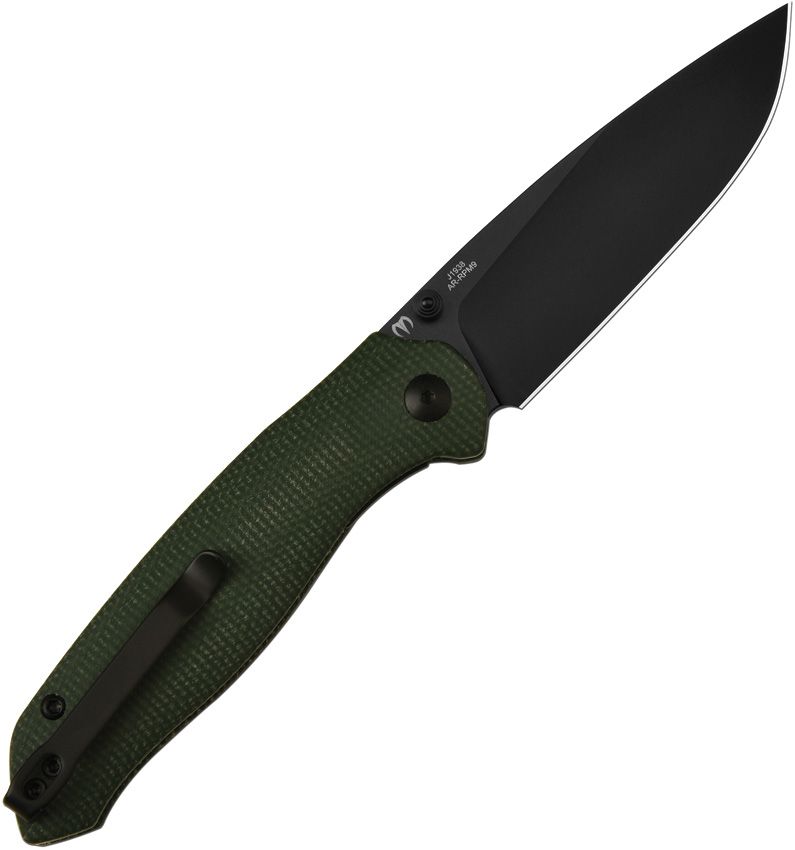 CJRB Aes Linerlock Grn Micarta/AR-RPM9