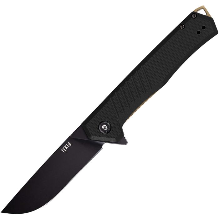 Tekto F1 Alpha Linerlock Black G10/Bronze/Black D2
