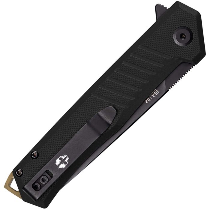 Tekto F1 Alpha Linerlock Black G10/Bronze/Black D2