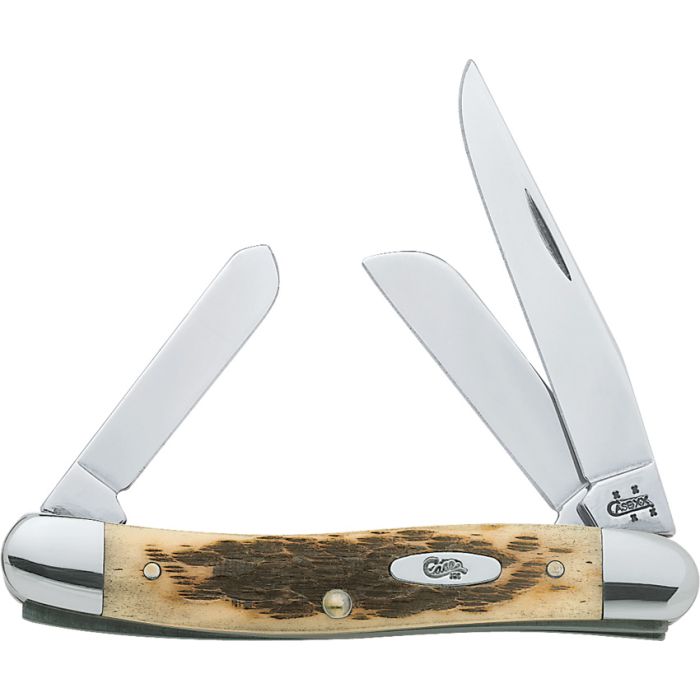 Case Cutlery Medium Stockman Amber Bone CS