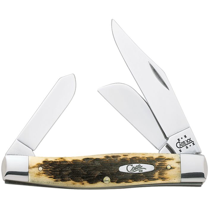 Case Cutlery Jumbo Stockman Amber Bone CS