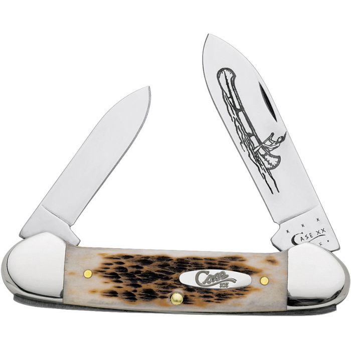 Case Cutlery Canoe Amber Bone CS
