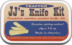 Wooden Trapper Pocket Knife Kit