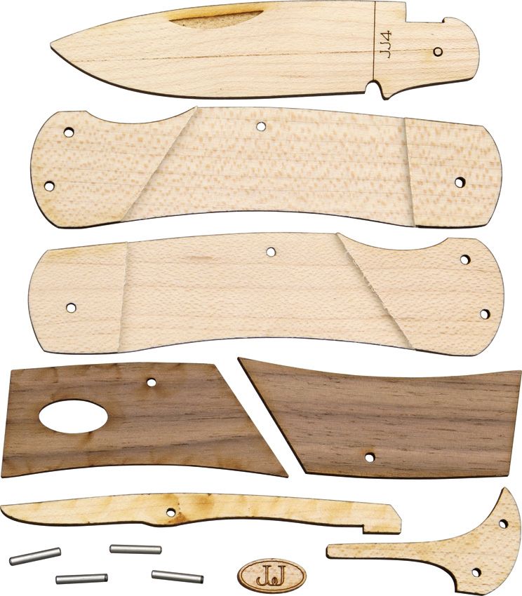 Wooden Lockback Pocket Knife Kit