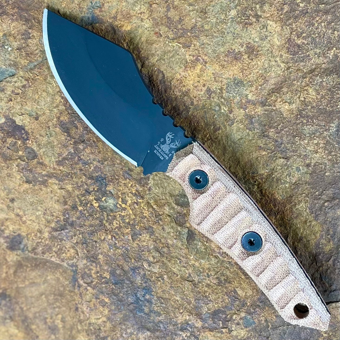Wendingo in 80CrV2 Blk/Tan Micarta