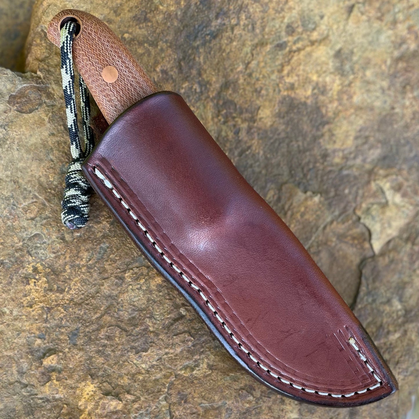 Backroads EDC in 8670 w/ Vintage Crosscut Micarta