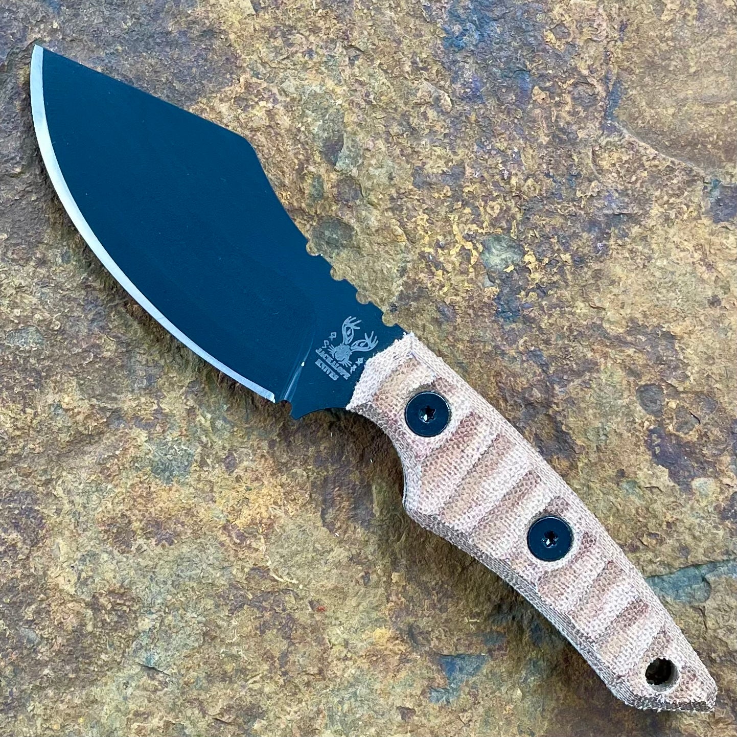 Wendingo in 80CrV2 Blk/Tan Micarta