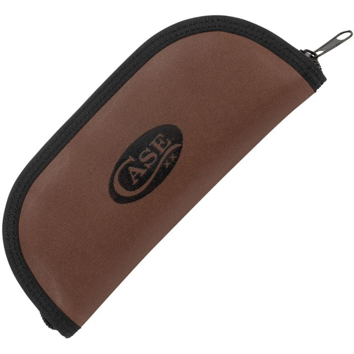 Case cutlery brown zipper pouch
